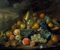 Ein Stillleben aus Pears Peaches and Grapes von Charles Collins